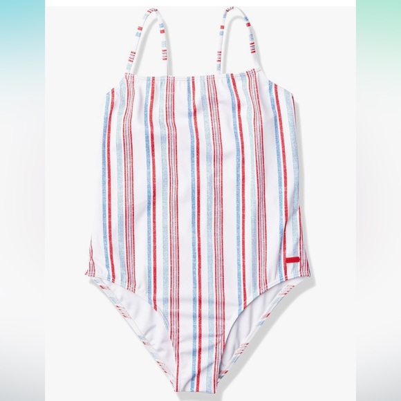 Lake of Stars Roxy Big Girls One Piece Swimsuit Stripes - Picture 3 of 8